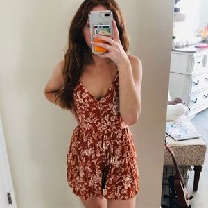 Forever 21 Floral Strappy Romper